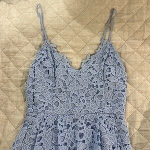 COPY - Astr the Label Midi Dress Size Large BLUE COLOR